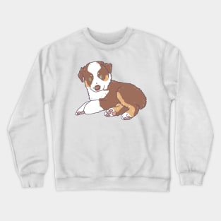 Red Tri Aussie Puppy Crewneck Sweatshirt